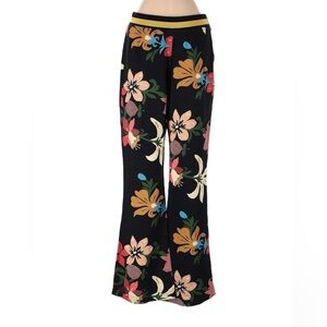 Farm Rio Anthropologie Women's Floral High Waisted Bell Bottom Pants
